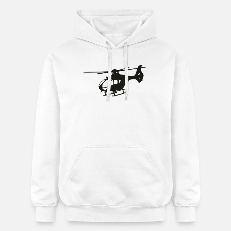 Hélicoptère EC-135 - Sweat à capuche Softstyle® Gildan Unisexe - blanc