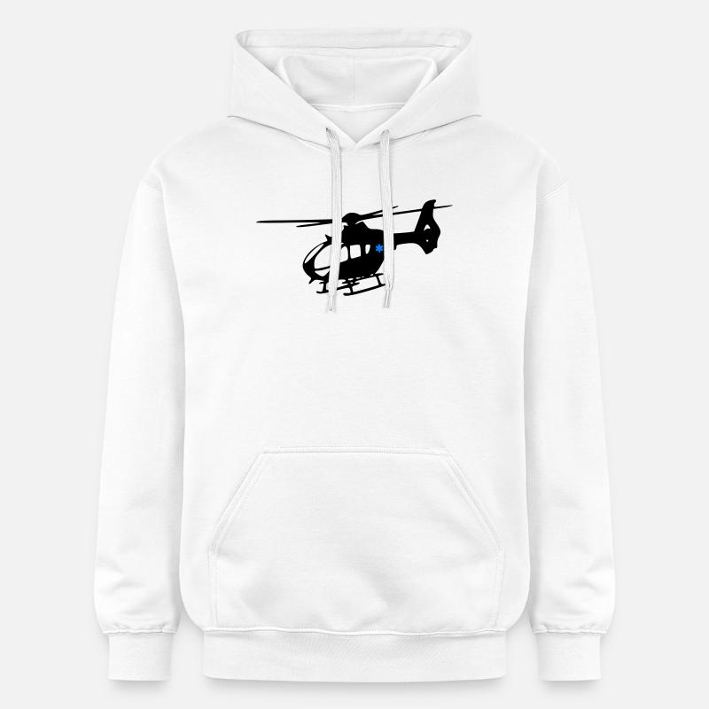 Notarzthubschrauber - Gildan Unisex Softstyle® Midweight Hoodie - Weiß