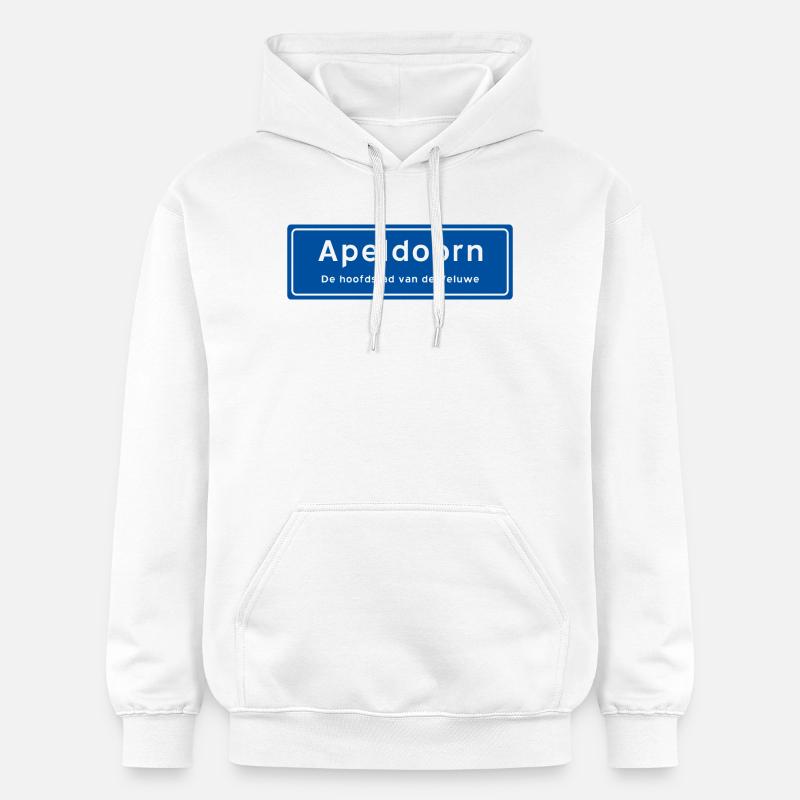 Panneau de toponyme d’Apeldoorn - Sweat à capuche Softstyle® Gildan Unisexe - blanc
