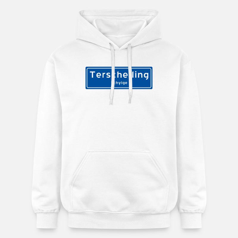 Panneau toponymique Terschelling - Sweat à capuche Softstyle® Gildan Unisexe - blanc