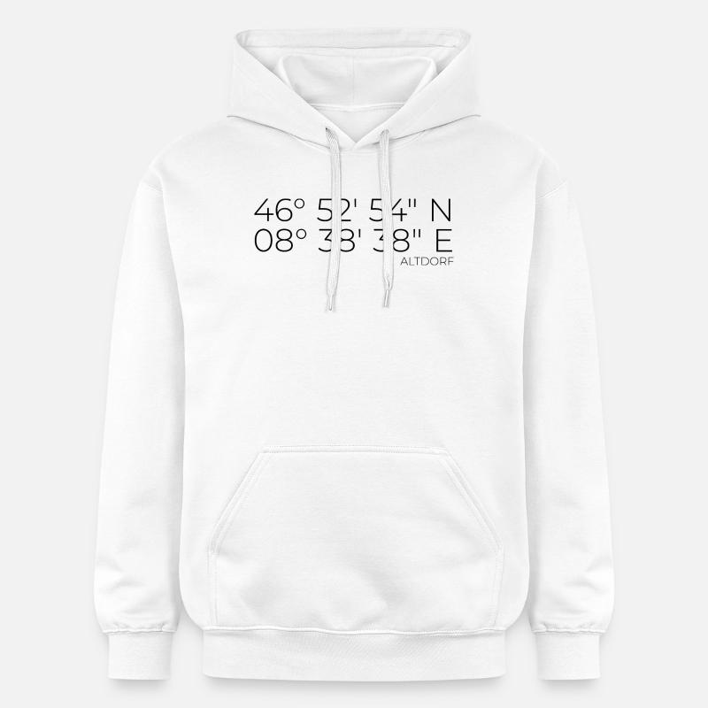 Coordonnées : Altdorf, Uri, Suisse - Sweat à capuche Softstyle® Gildan Unisexe - blanc