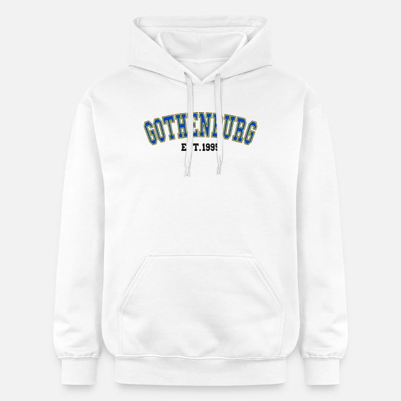Aéroport de Göteborg 1995 - Sweat à capuche Softstyle® Gildan Unisexe - blanc