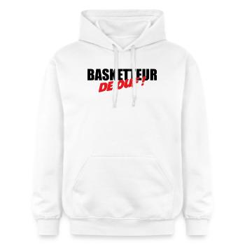 Basketballspieler der Welt – spaßige Leidenschaftssportleistung - Gildan Unisex Softstyle® Midweight Hoodie - Weiß - Vorne - Liana (172cm) & Jaron (178cm)