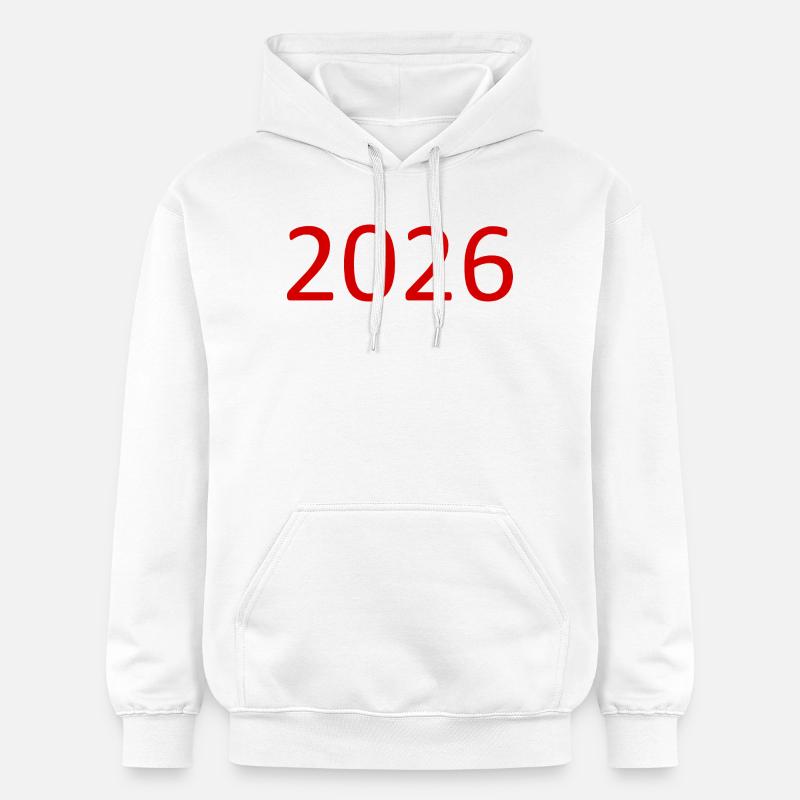Numéro Rouge 2026 - Sweat à capuche Softstyle® Gildan Unisexe - blanc