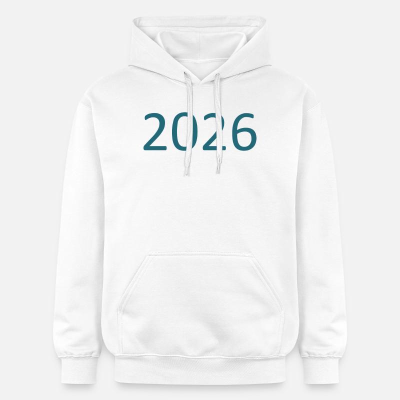 Année du numéro 2026 - Sweat à capuche Softstyle® Gildan Unisexe - blanc