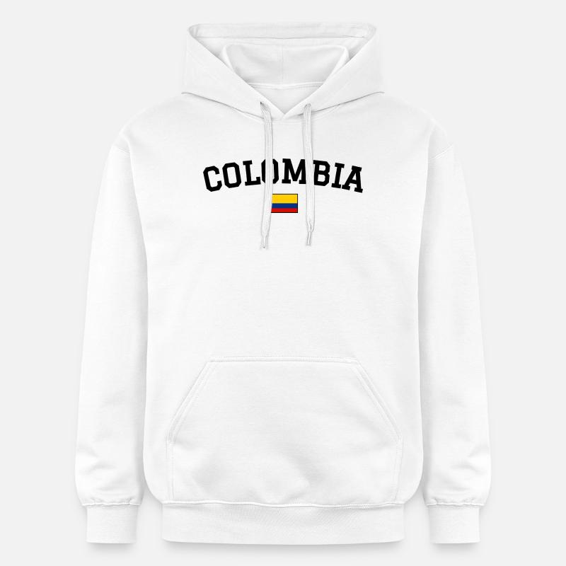 Drapeau de la Colombie Noir - Sweat à capuche Softstyle® Gildan Unisexe - blanc