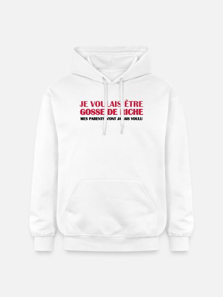 Gosse de riche - Sweat à capuche Softstyle® Gildan Unisexe - blanc