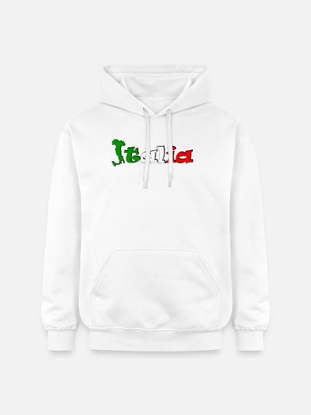 T-shirt logo Italia - Gildan Unisex Softstyle® Midweight Hoodie - white