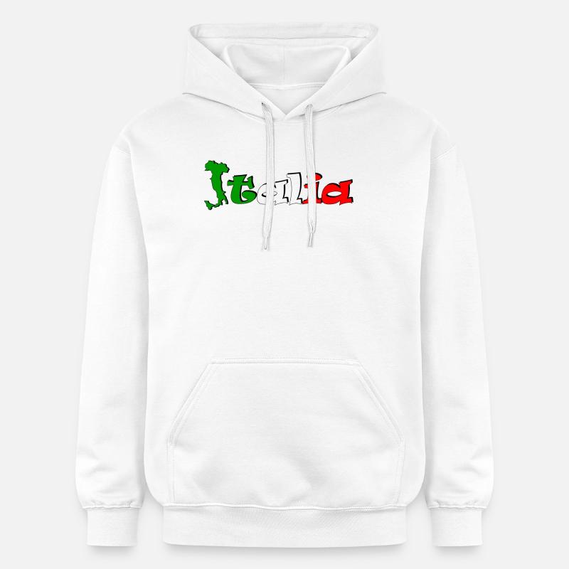 T-shirt logo Italia - Sweat à capuche Softstyle® Gildan Unisexe - blanc
