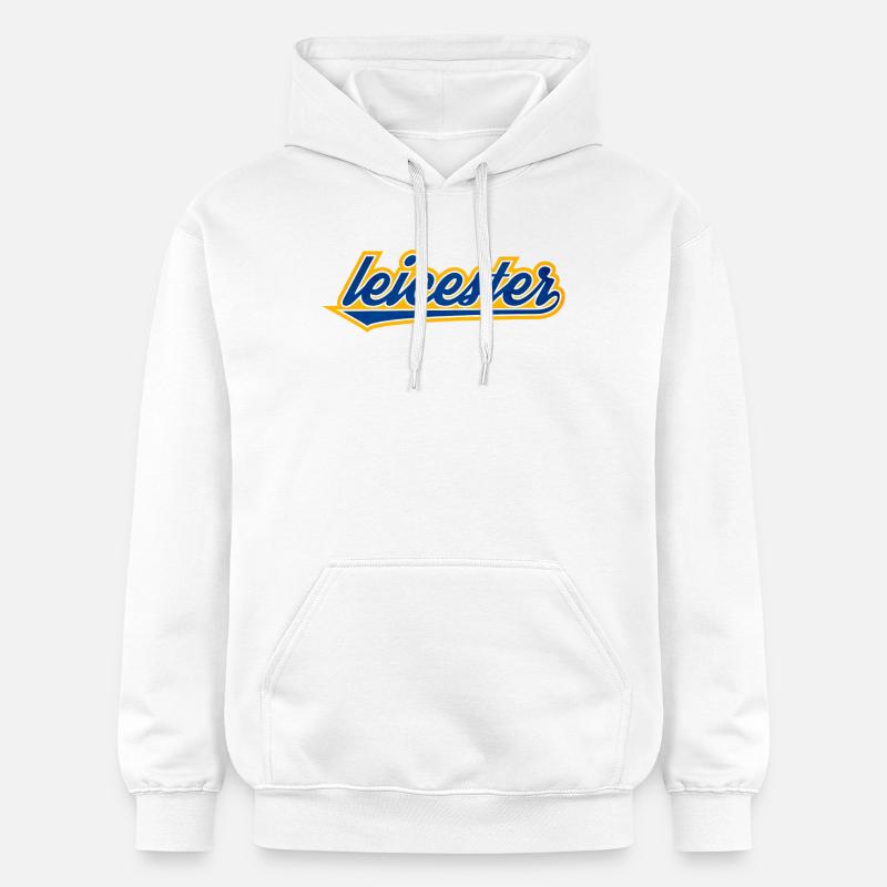 Leicester Script Swoosh sur les vêtements - Sweat à capuche Softstyle® Gildan Unisexe - blanc
