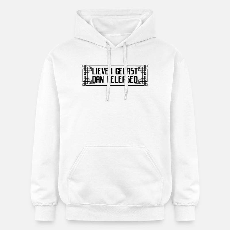 Autocollant soudé plutôt que loué * - Sweat à capuche Softstyle® Gildan Unisexe - blanc