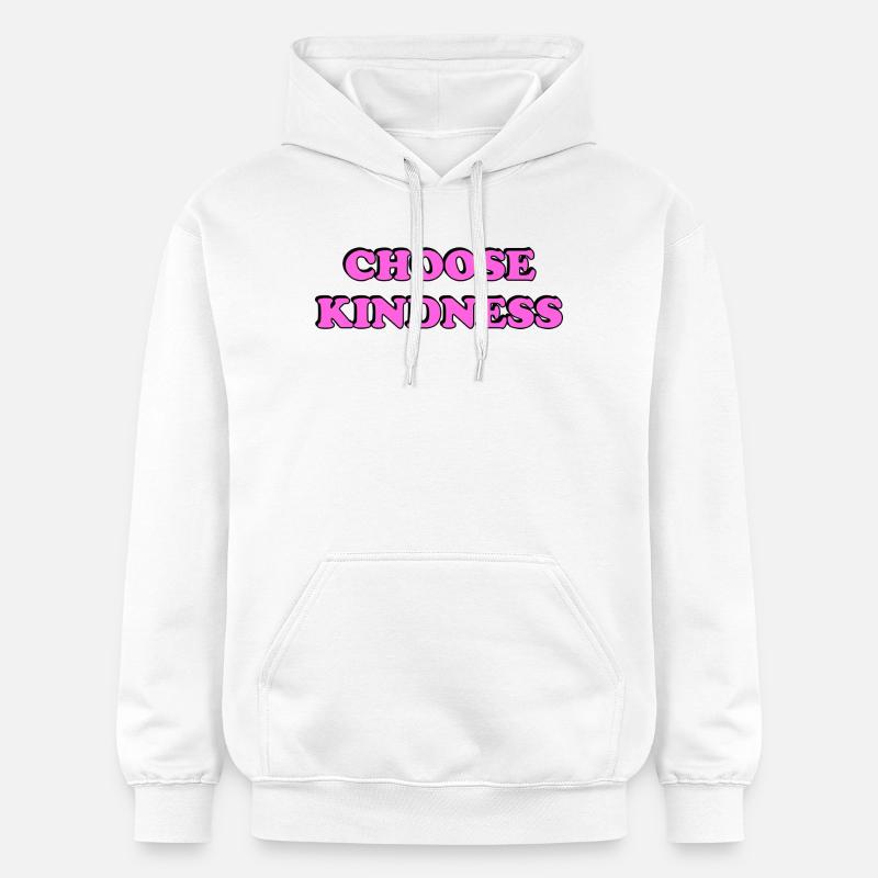Choisissez le rose Kindness - Sweat à capuche Softstyle® Gildan Unisexe - blanc
