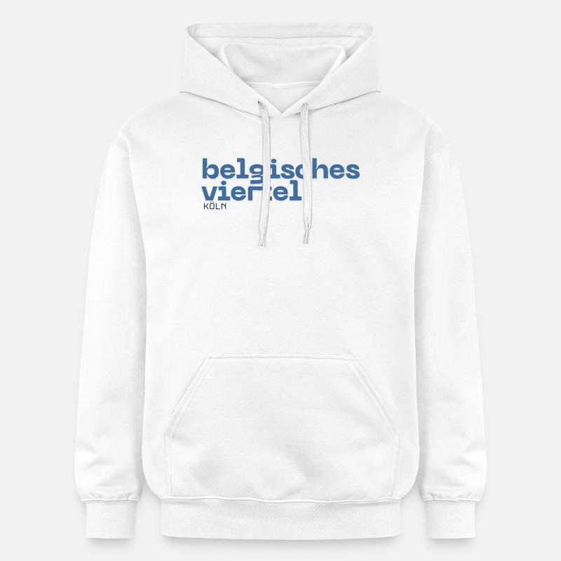 Quartier belge - Quartier de Cologne - Sweat à capuche Softstyle® Gildan Unisexe - blanc