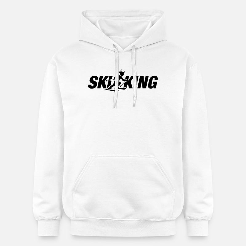 Ski King Drôle - Sweat à capuche Softstyle® Gildan Unisexe - blanc
