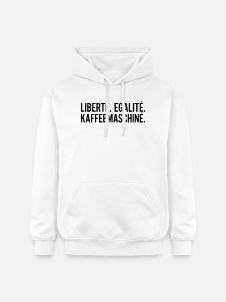 Liberte Egalite Kaffeemaschine Shirt - Gildan Unisex Softstyle® Midweight Hoodie - Weiß