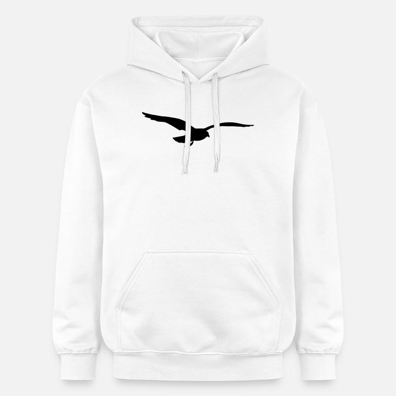 mouette - Sweat à capuche Softstyle® Gildan Unisexe - blanc