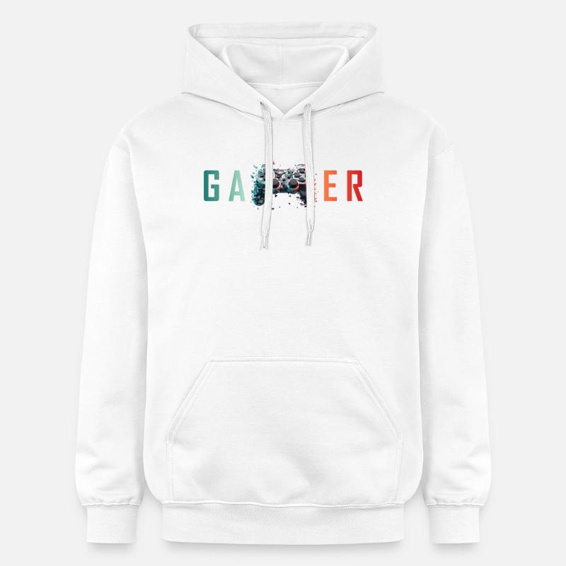 GAMER - Conception de contrôleurs d’explosifs - Sweat à capuche Softstyle® Gildan Unisexe - blanc