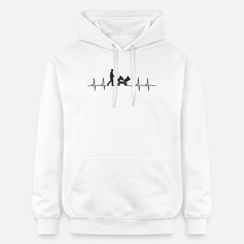 Cardiogramme Poussette Gemini - Sweat à capuche Softstyle® Gildan Unisexe - blanc