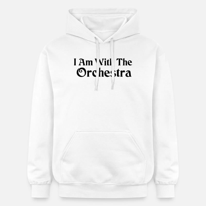 Je suis avec l’orchestre - Sweat à capuche Softstyle® Gildan Unisexe - blanc