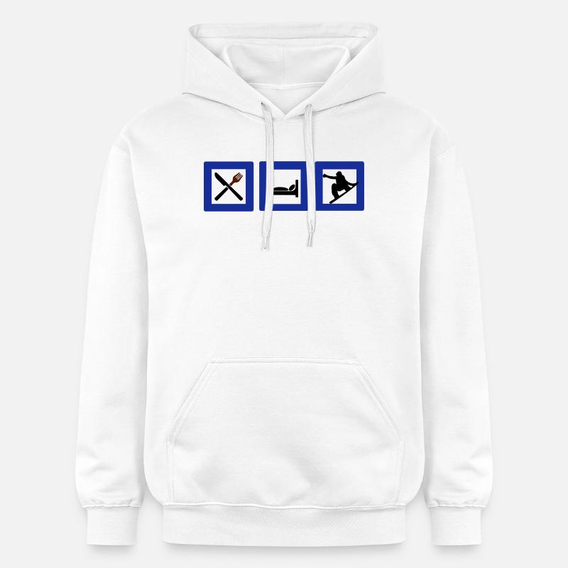 snowboard - Sweat à capuche Softstyle® Gildan Unisexe - blanc