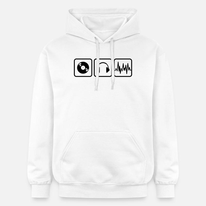 dj - Sweat à capuche Softstyle® Gildan Unisexe - blanc
