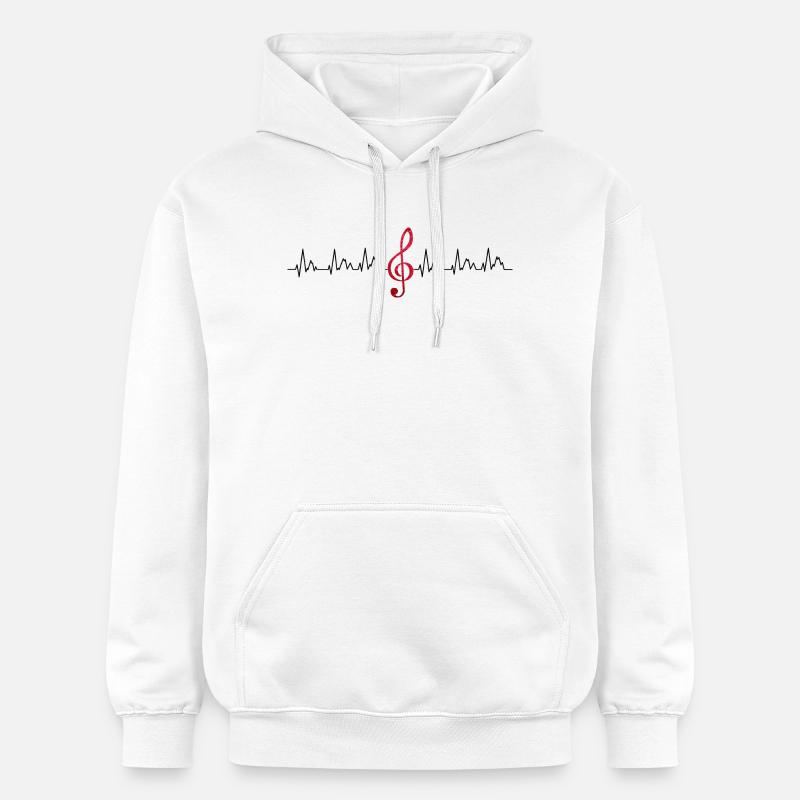 Clé de Sol Éclatante - Sweat à capuche Softstyle® Gildan Unisexe - blanc