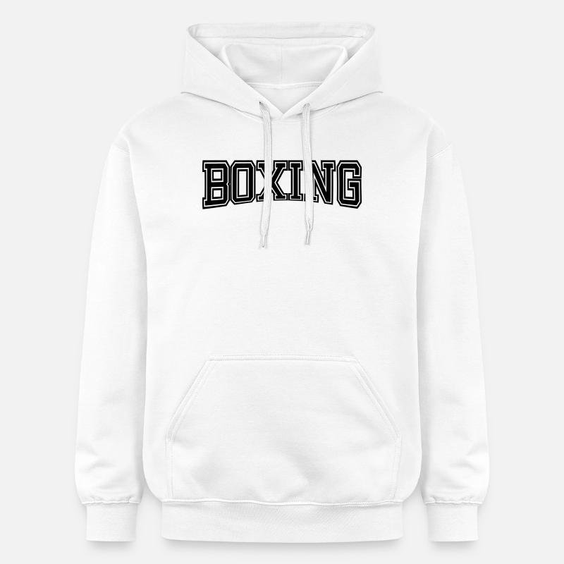 BOXING Design Old School - Sweat à capuche Softstyle® Gildan Unisexe - blanc