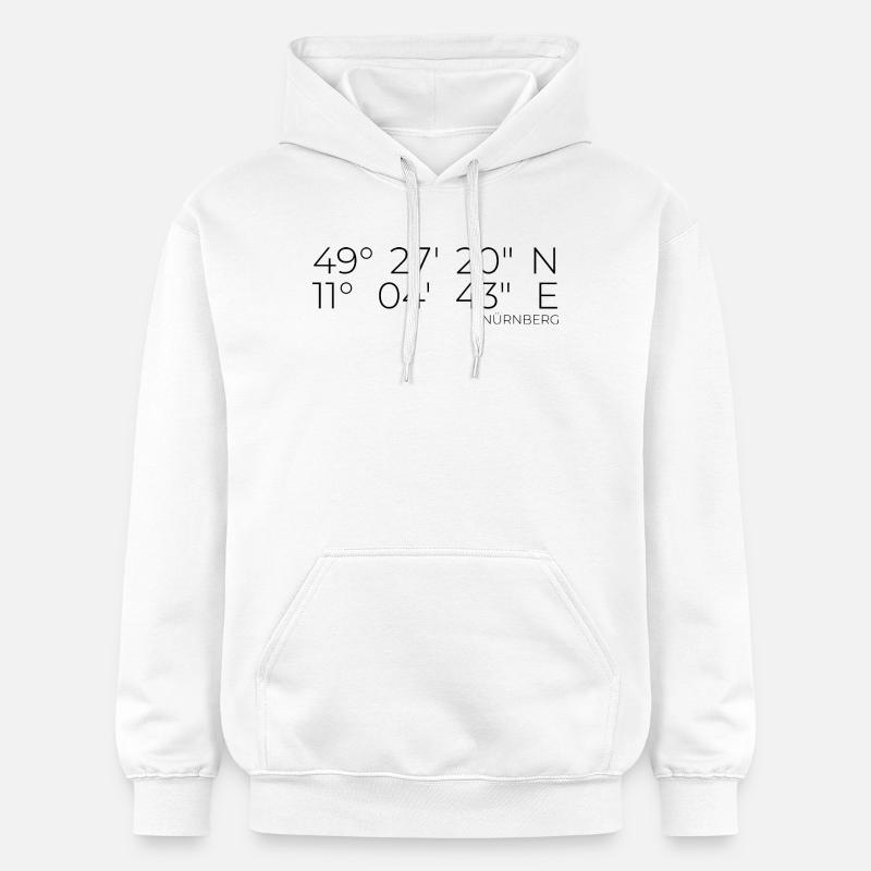 Coordonnées Nuremberg - Sweat à capuche Softstyle® Gildan Unisexe - blanc