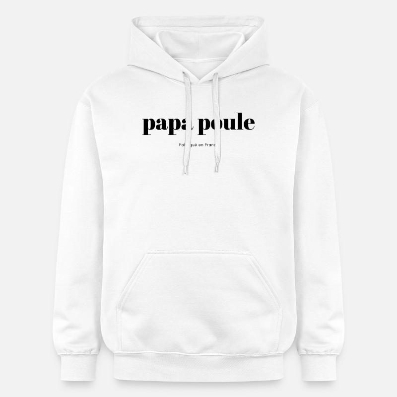 Daddy-Chicken-script - Gildan Unisex Softstyle® Midweight Hoodie - white