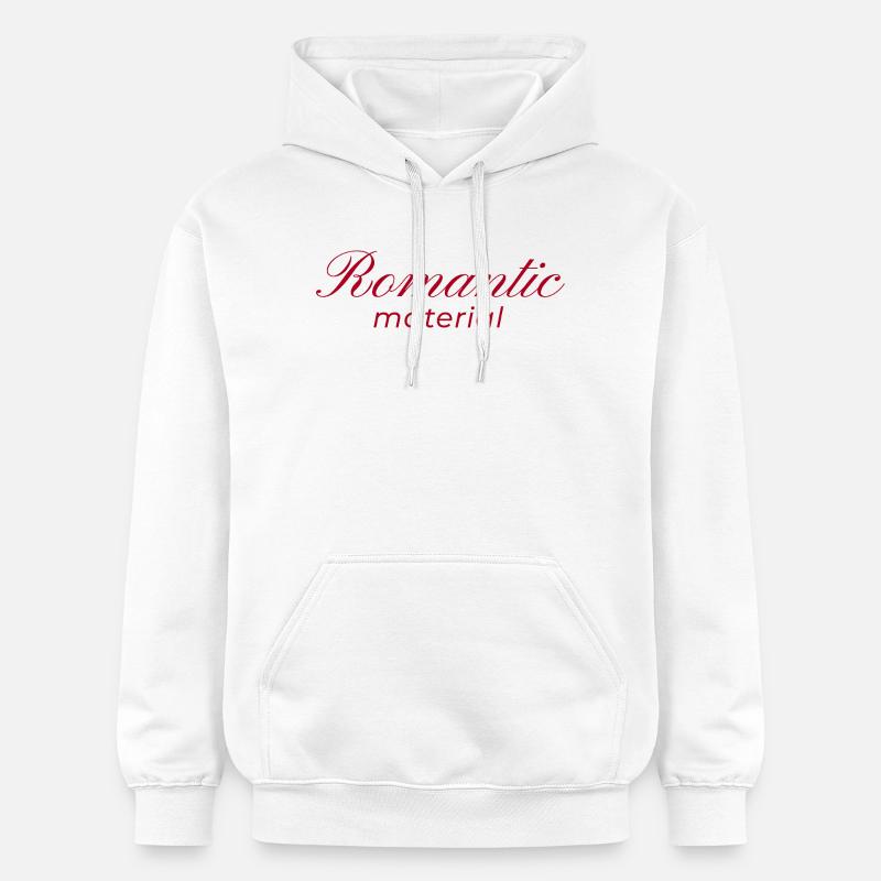 Conception typographique Matériel romantique - Sweat à capuche Softstyle® Gildan Unisexe - blanc