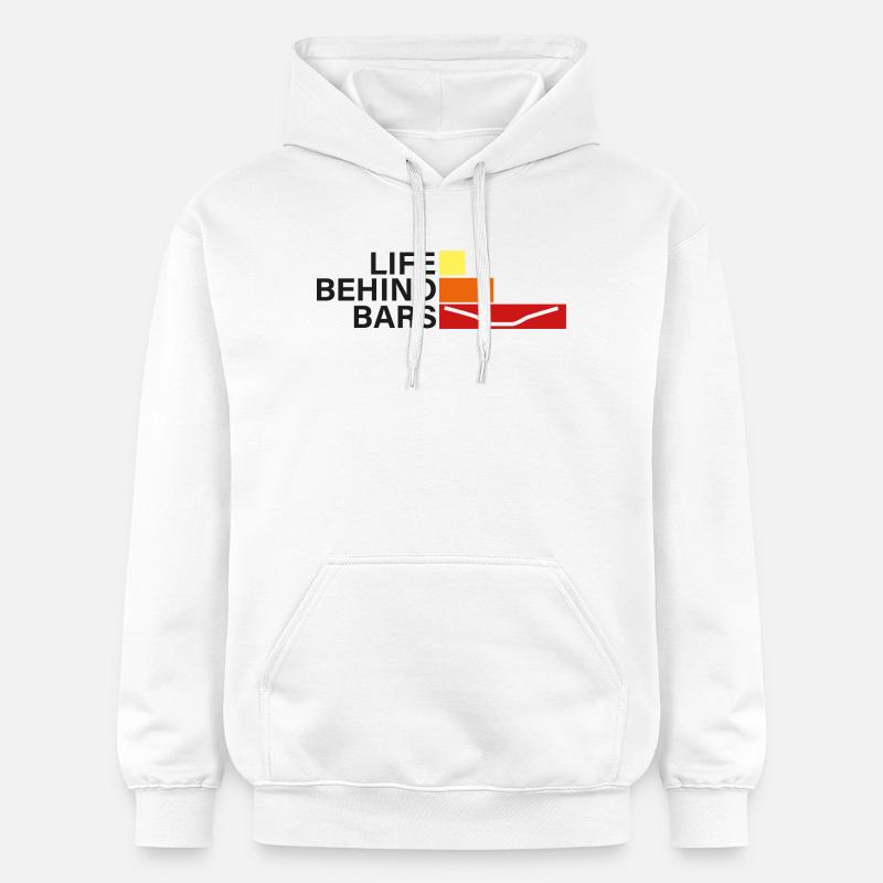 LEBEN HINTER GITTERN Leben hinter Hanteln - Gildan Unisex Softstyle® Midweight Hoodie - Weiß