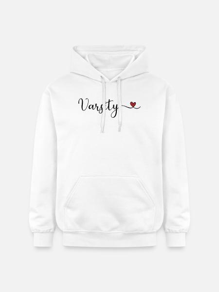 Varsity Heart Design - Gildan Unisex Softstyle® Midweight Hoodie - Weiß