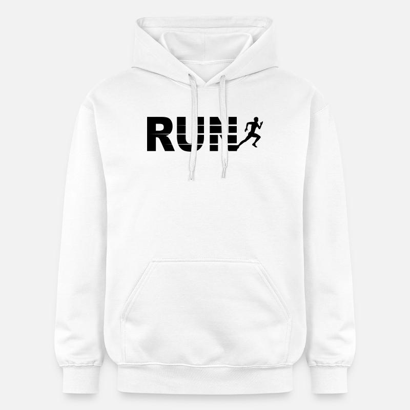 Run, course à pied, jogging, marathon - Sweat à capuche Softstyle® Gildan Unisexe - blanc