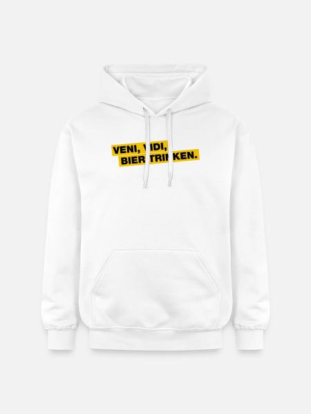 Veni, Vidi, Bier trinken - Gildan Unisex Softstyle® Midweight Hoodie - Weiß