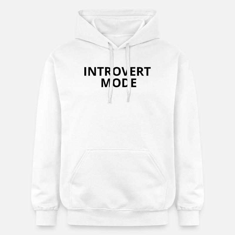 INTROVERT MODE – Minimal Unisex Apparel - Sweat à capuche Softstyle® Gildan Unisexe - blanc