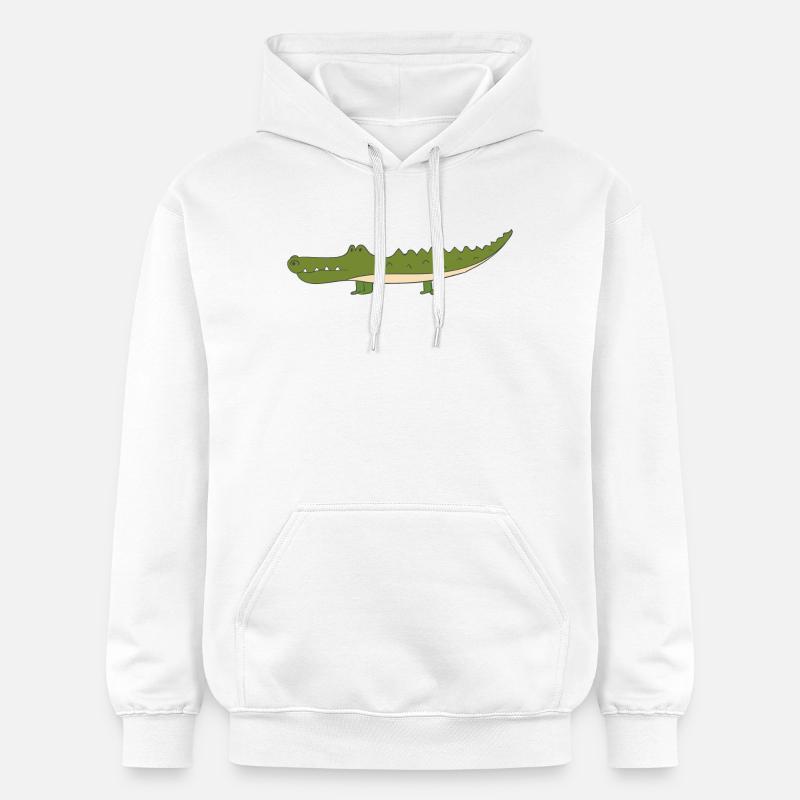 crocodile - Sweat à capuche Softstyle® Gildan Unisexe - blanc