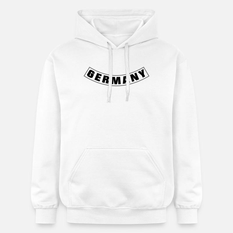 Germany Rocker Patch Bottom Rocker - Gildan Unisex Softstyle® Midweight Hoodie - Weiß