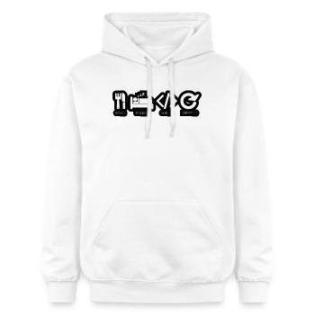 Code Sleep Repeat Developer Life - Sweat à capuche Softstyle® Gildan Unisexe - blanc - Devant - Liana (172cm) & Jaron (178cm)