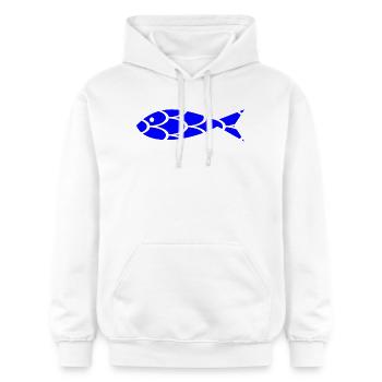 anniversaire. anniversaire décennie. humour. drôle - Sweat à capuche Softstyle® Gildan Unisexe - blanc - Devant - Liana (172cm) & Jaron (178cm)