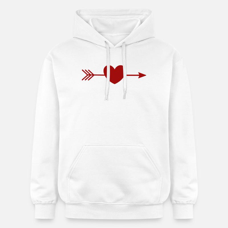 Cadeau rouge de la Saint-Valentin - Sweat à capuche Softstyle® Gildan Unisexe - blanc