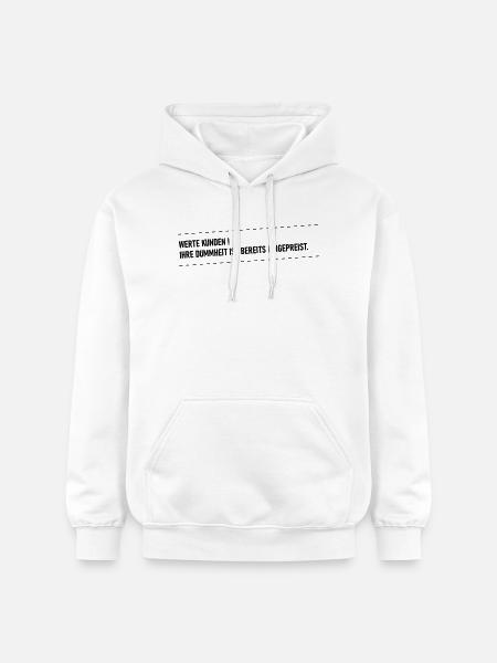Dummheit ist eingepreist - Gildan Unisex Softstyle® Midweight Hoodie - Weiß