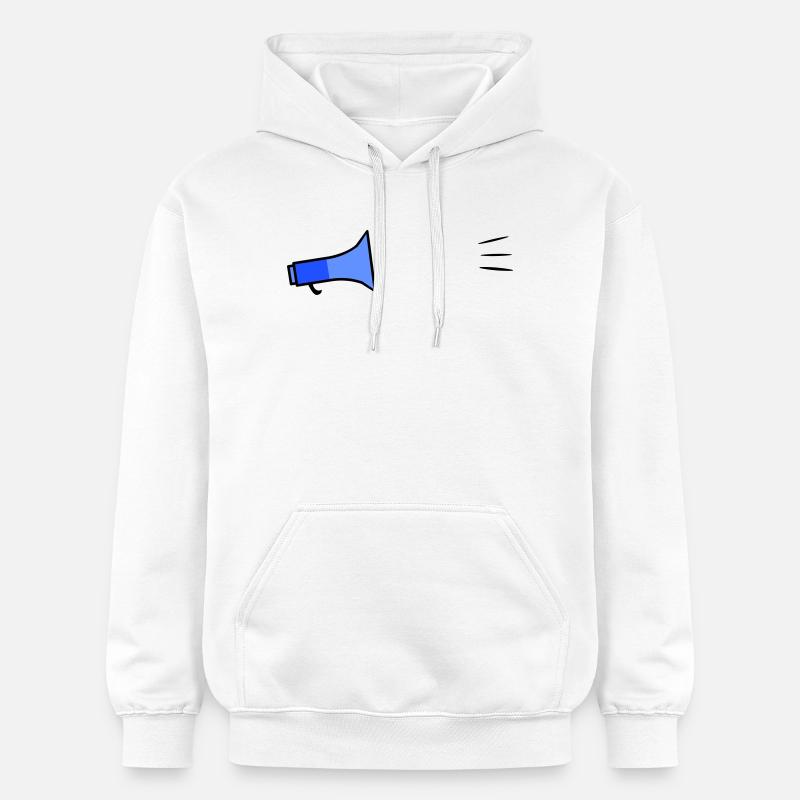 Modèle de texte Megafon - Sweat à capuche Softstyle® Gildan Unisexe - blanc