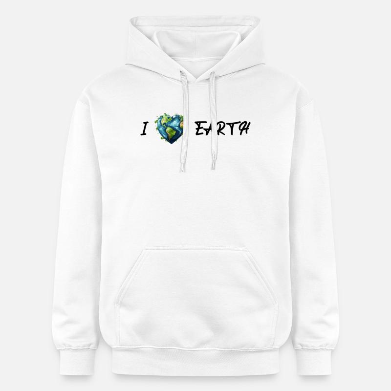 J’aime la terre - Sweat à capuche Softstyle® Gildan Unisexe - blanc