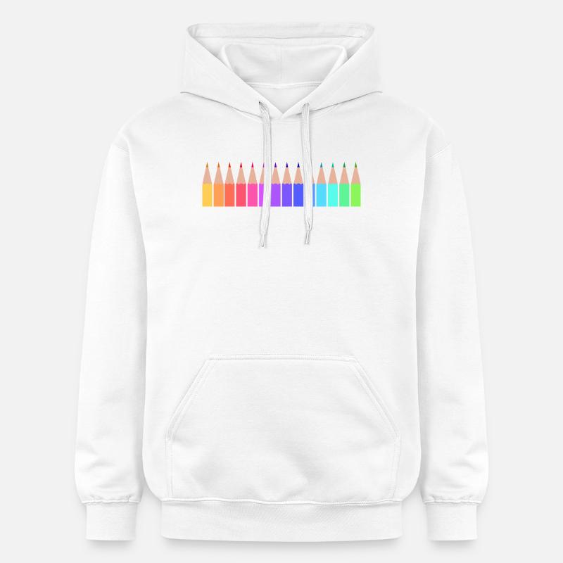 Crayons de couleur - Sweat à capuche Softstyle® Gildan Unisexe - blanc