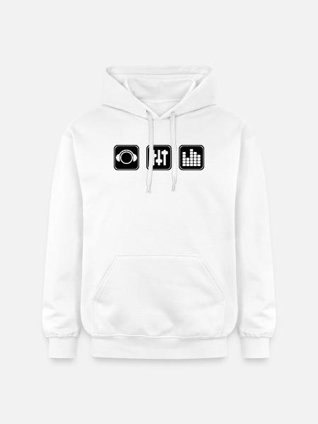 Music Symbols 2 - Gildan Unisex Softstyle® Midweight Hoodie - white