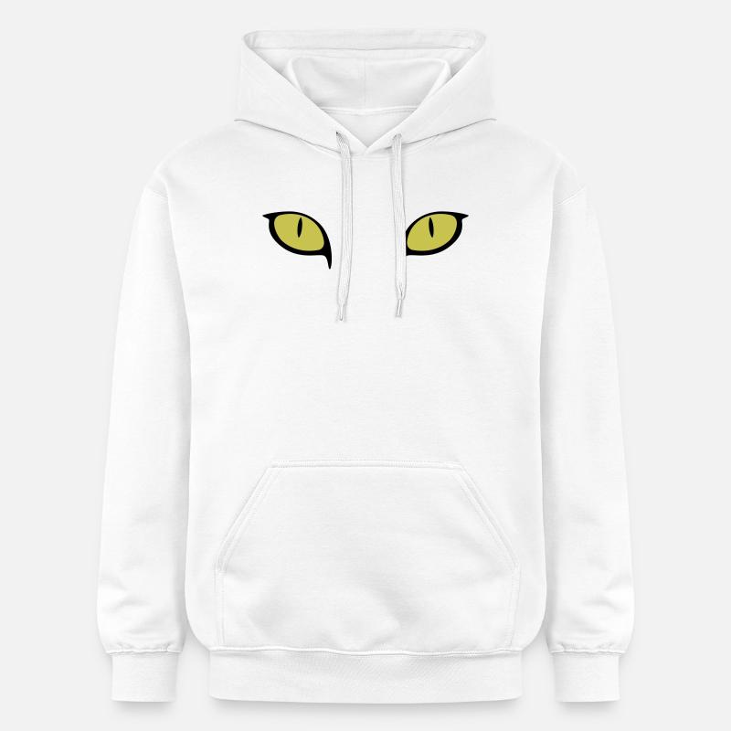 Yeux de chat - Sweat à capuche Softstyle® Gildan Unisexe - blanc