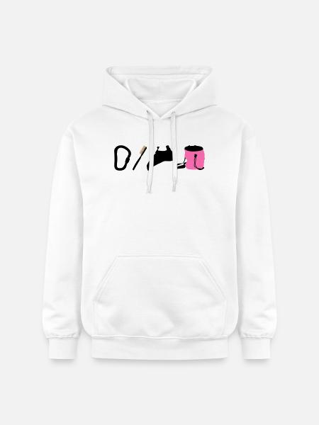 Kletterlogo Boulderemblem Kletterschuhe Bürste - Gildan Unisex Softstyle® Midweight Hoodie - Weiß