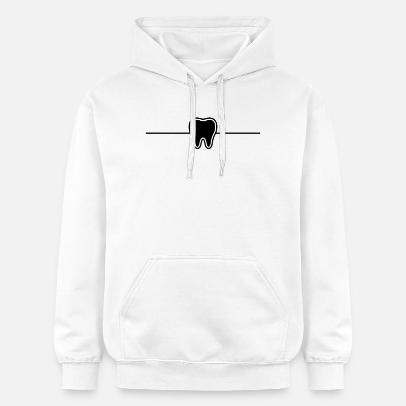 Élément symbole de dent - Sweat à capuche Softstyle® Gildan Unisexe - blanc