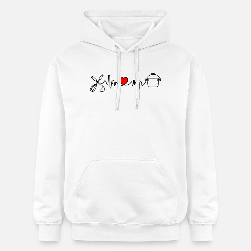 Cuisiner est mon cardio - Sweat à capuche Softstyle® Gildan Unisexe - blanc