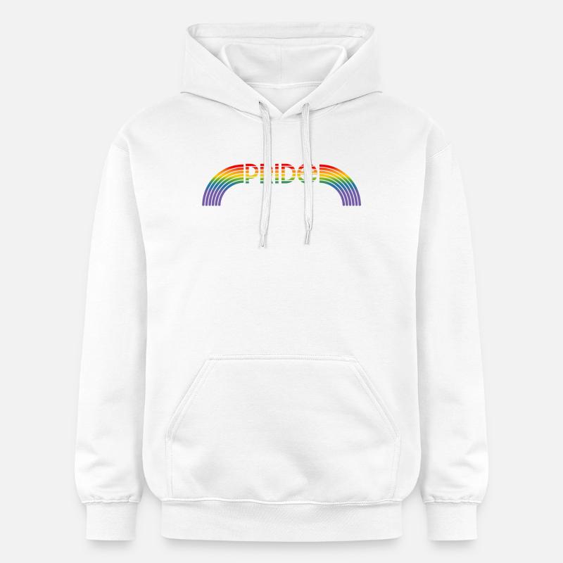LGBT lgbtqi queer Pride Month arc-en-ciel - Sweat à capuche Softstyle® Gildan Unisexe - blanc